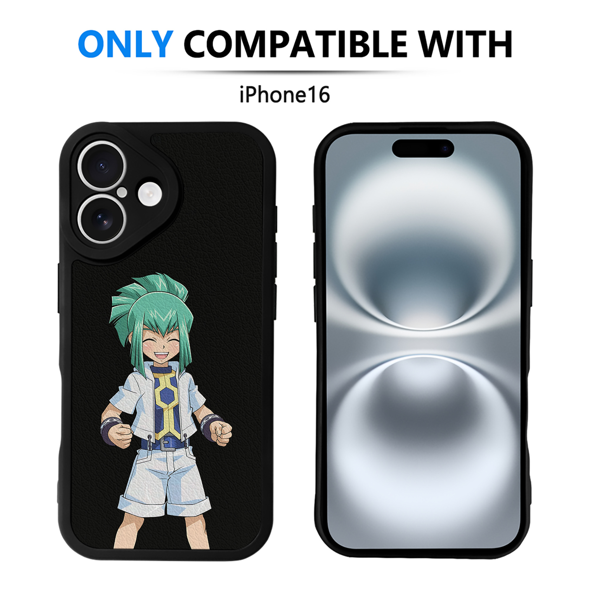 遊☆戯☆王 Yu-Gi-Oh! 【iPhone 16シリーズ対応】シリコンスマホケース（レザー調） 材質：シリコン